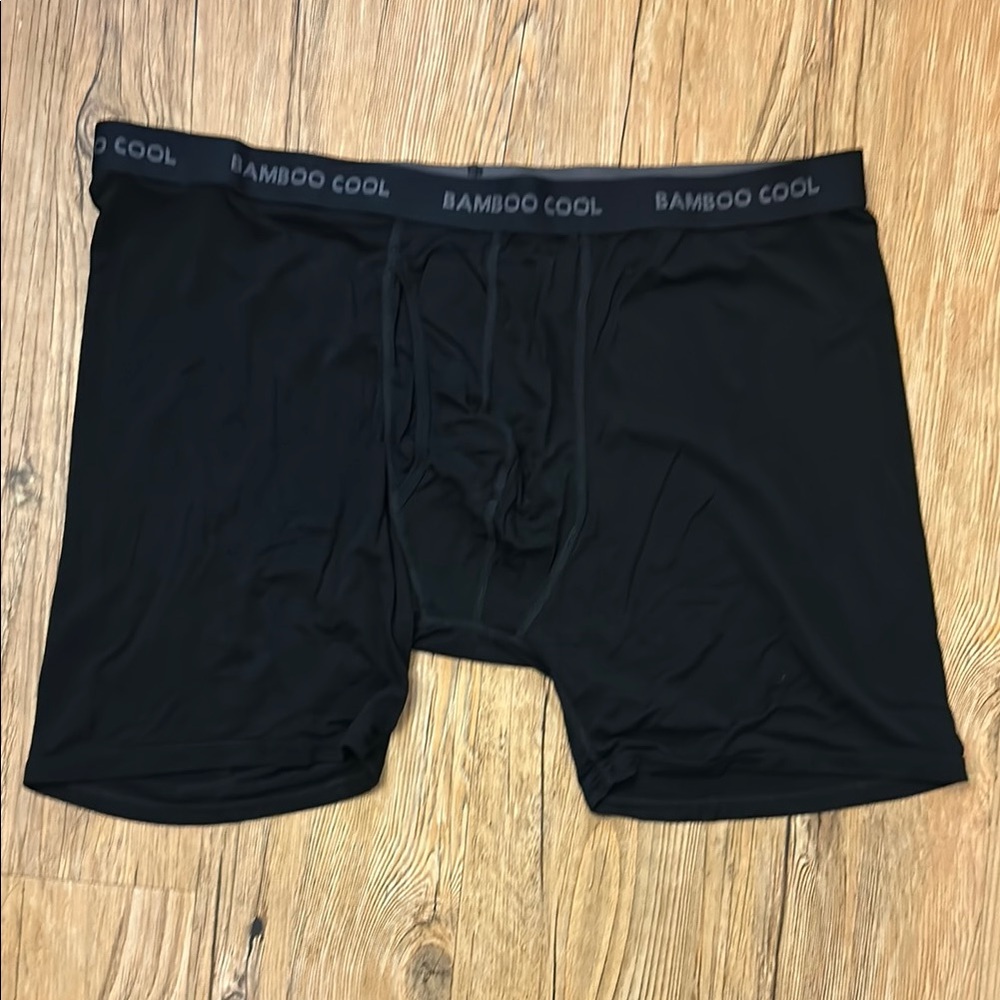 BAMBOO COOL Black Boxer Briefs Stretchy Comfort Size XXL